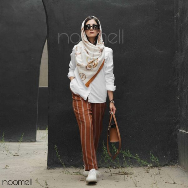 روسری نخ پنبه طرح حلقه