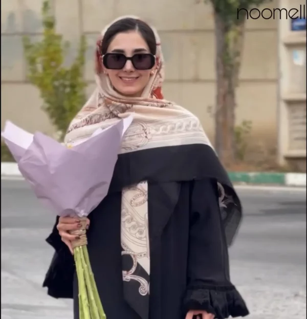 خرید روسری نخ پنبه طرح زنجیر