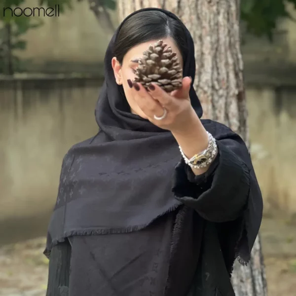 خرید روسری کشمیر طرح ال وی دور ریش