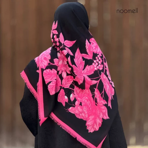 خرید روسری نخ کشمیر طرح سیا اسکارف